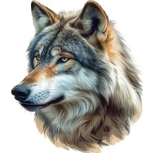 TSC Gri Kurt Sticker Motor, Araçetiket Araba Sticker 19CM