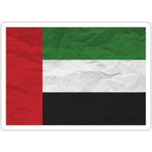 TSC Birleşik Arap Emirlikleri Bayrağı Araba Sticker Oto Etiket 19 cm