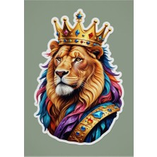 TSC Kral Aslan Sticker Araba, Motorsiklet, Araçetiket Cam Sticker 19CM