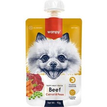 Wanpy 90 gr Sığır Etli ve Havuçlu Doğal Köpek Ödülü Sağlıklı Lezzetli Et Ezmesi