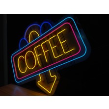 Disa Neon LED Tabela Dekoratif Aydınlatma -Coffee, 50X40CM-