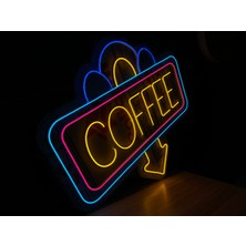 Disa Neon LED Tabela Dekoratif Aydınlatma -Coffee, 50X40CM-