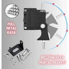 Dekohop Motosiklet Scooter Sis Farı 3 Mod Delici Işık Beyaz Sarı Metal Kasa 12V/24V LED IŞIK 2 ADET