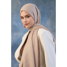 İpekhan Logo Desen Pamuk Jakar Şal Bej 8008-27