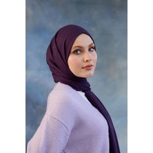 İpekhan Logo Desen Pamuk Jakar Şal Mor 8008-13