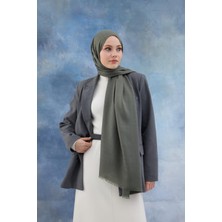 İpekhan Kaz Ayağı Desen Pamuk Jakar Şal Yosun 8011-14