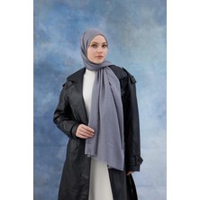 İpekhan Kaz Ayağı Desen Pamuk Jakar Şal Gümüş 8011-06