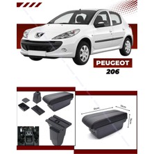 Peugeot 2062010-2020 Sürgülü Kolçak Kol Dayama 2 Adet USB Li Araca Özel Delmesiz Vidasız Montaj