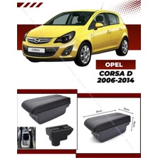 Opel Corsa D 2006-2014 Sürgülü Kolçak Kol Dayama 2 Adet USB Li Araca Özel Delmesiz Vidasız Montaj