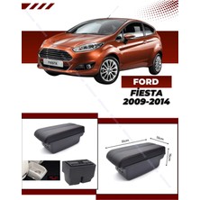 Ford Fiesta 2009-2014 Sürgülü Kolçak Kol Dayama 2 Adet USB Li Araca Özel Delmesiz Vidasız Montaj