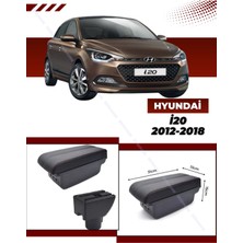 Hyundai I 20 2012-2018 Sürgülü Kolçak Kol Dayama 2 Adet USB Li Araca Özel Delmesiz Vidasız Montaj