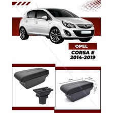 Opel Corsa E Sürgülü Kolçak Kol Dayama 2 Adet USB Li Araca Özel Delmesiz Vidasız Montaj