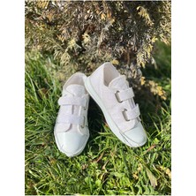Ns Little Kız Çocuk Işıklı Sneaker, Çocuk Cırtlı Spor Ayakkabı