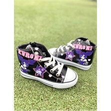 Ns Little Kuromi  Baskılı Kız Çocuk Sneaker, Ortopedik, Düz Tabanlı.
