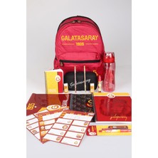 Galatasaray Lisanslı Galatasaray Kükreyen Aslanlı Okul Çantası,kalem ÇANTASI,700 ml Matara,beslenme Kabı Kırtasiye Seti