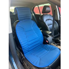 Oto Koltuk Minderi Ortopedik Lüks Süngerli Ön 2 Koltuk Mavi Araç Koltuk Koruyucu Kılıf