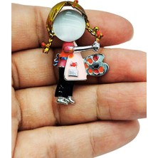Bb Renklerin Dansı Ressam Kız Broşu