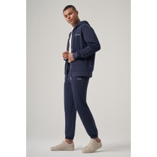 Than Lacivert Nakış Detaylı Relaxed Fit Jogger