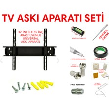 Plusramtech Set-1 Askı Aparatı Seti 32" Ile 55" Arası Tüm Tvlere Uyumlu Duvar Tv Askı Aparatı