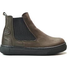 Onlo Ayakkabı R.246-1  Deri Kürklü Fermuarlı Klasik Erkek Çocuk Bot