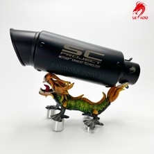 SC PROJECT RACING PERFORMANS - TOK SESLI - SUSTURUCU - SİYAH EGZOS EKSOS EGZOST