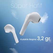 1hora AUT201 Tws Bluetooth Kulaklık S1 - Kablosuz - Ios ve Android Uyumlu - Şarj Kutulu - Stereo Ses - White