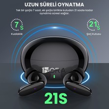 1hora AUT205 Tws Bluetooth Kulaklık HT22 - Oval Tasarım - Kablosuz - Şarj Kutulu - Ios ve Android Uyumlu - Stereo Ses - Black