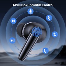 1hora AUT207 Tws Bluetooth Kulaklık G161 - Mat Şeffaf Tasarım - Kablosuz - Şarj Kutulu - Ios ve Android Uyumlu - Black