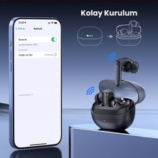 1hora AUT207 Tws Bluetooth Kulaklık G161 - Mat Şeffaf Tasarım - Kablosuz - Şarj Kutulu - Ios ve Android Uyumlu - Black