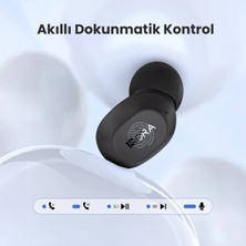 1hora AUT208 Tws Şeffaf Bluetooth Kulaklık - Kablosuz - Şarj Kutulu - Ios ve Android Uyumlu - Taşınabilir - Black