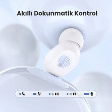 1hora AUT208 Tws Şeffaf Bluetooth Kulaklık - Kablosuz - Şarj Kutulu - Ios ve Android Uyumlu - Taşınabilir - White