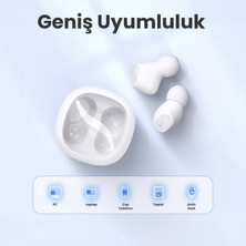 1hora AUT208 Tws Şeffaf Bluetooth Kulaklık - Kablosuz - Şarj Kutulu - Ios ve Android Uyumlu - Taşınabilir - White