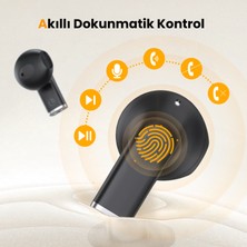 1hora AUT209 Tws Şeffaf Bluetooth Kulaklık - Kablosuz - Şarj Kutulu - Ios ve Android Uyumlu - Dokunmatik Kontrol - Black