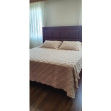 Afa Tasarım Ponponlu Vizon Çift Kişilik Yatak Örtüsü 240  x  250 cm