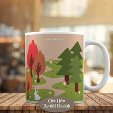 Asilmeydan Renkli Çam Ağaçları Kupa Bardak Hediyelik-23-2147497912