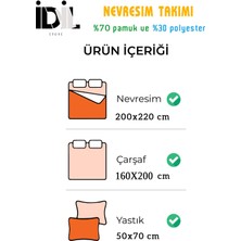 İdil Store Lüks Dayanıklı Yumuşak Doğal Pamuklu Çift Kişilik Nevresim Takımı + Lastikli Çarşaf +Yastık kılıflı