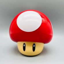 Mucit Manda Super Mario Mantarı Gecelambası USB Şarjlı, Taşınabilir, Sesli Dekoratif Lamba