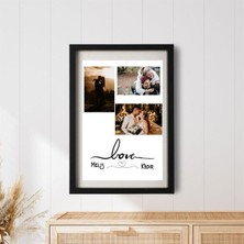 Sevgililere Özel 3 Kolaj Fotoğraflı Yapışkanlı Sök Tak Çerçeve 20X30CM