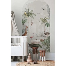 Kt Grup Yaban Hayatı Vahşi Hayvanlar Boho Kemer Arch Modern Duvar Sticker