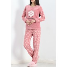 SBN Kadın Polar Pijama Takımı Pembe3