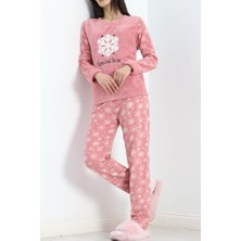 SBN Kadın Polar Pijama Takımı Pembe3