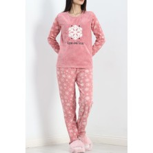 SBN Kadın Polar Pijama Takımı Pembe3