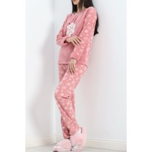 SBN Kadın Polar Pijama Takımı Pembe3