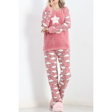 Sbn Kadın Polar Pijama Takımı Pembe