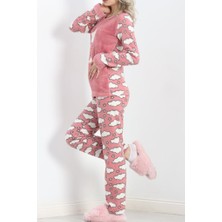 Sbn Kadın Polar Pijama Takımı Pembe