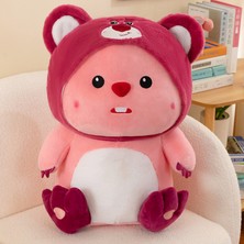 Qiqi Shop Ruby Çilek Ayı Peluş Oyuncak Sevimli Bebek Yastık Bebek 35CM (Yurt Dışından)