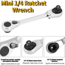 Dtools Mini 1/4 Cırcır Anahtarı Çıft Uçlu Hızlı Soket Cırcır Anahtarı Tornavida Hex Tork Anahtarları Seti Anahtarı El Tamir Araçları (Yurt Dışından)
