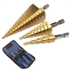 Dtools 3/5 Pcs Hss Cobalt Multıple Hole 50 Ölçü Step Drıll Bıt Set Aluminum Case/pouchf ile (Yurt Dışından)