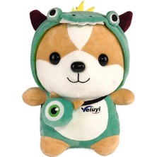 Yeiuyi Dinozor Kostümlü Shiba Inu Peluş Oyuncak 26CM (Yurt Dışından)