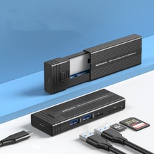 Dgplz Store 4'ü 1 Arada Hub'lı M.2 Nvme Sata SSD Muhafaza Adaptörü (Yurt Dışından)